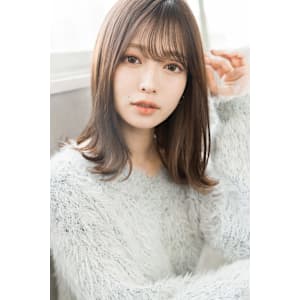 シースルーバング・お手軽かわいい外ハネ・小顔韓国風スタイル