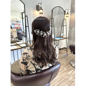 お呼ばれセット/ハーフアップ