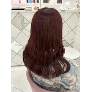 ブリーチなし色落ちも可愛いピンクカラー＊まゆ