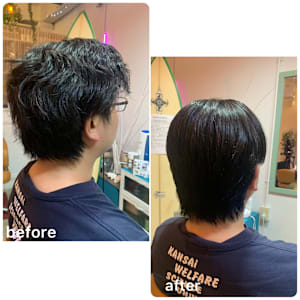 【ビジネスメンズ】メンズ専用ナチュラルな縮毛矯正＋カット