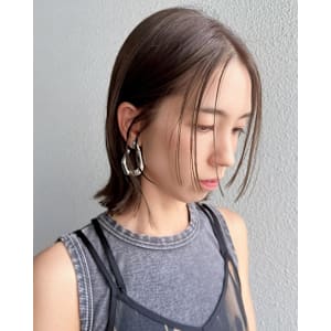 耳かけボブ_ニュアンスボブ_シアーベージュ_メルティカラー