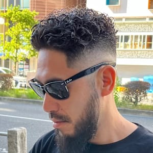 オールバックパーマ極道パーマ