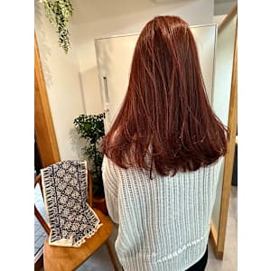 大人レイヤー×ブリーチなしオレンジカラー