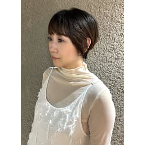 大人かわいい丸みショートボブ/20代/30代/40代/50代