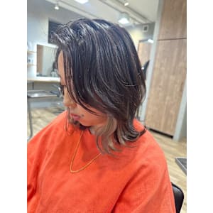 インナーカラー/ブリーチ有/ブリーチ無/透明感/グレージュ