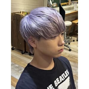 メンズカット/初ブリーチ/ダブルカラー韓国ヘアハイトーン