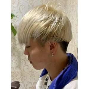 メンズカット/初ブリーチ/ダブルカラー韓国ヘアハイトーン