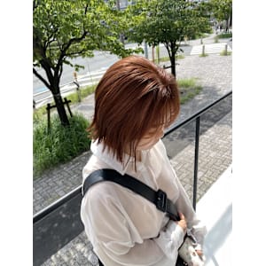 外ハネボブ×オレンジブラウン