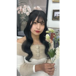 韓国風ハーフアップ