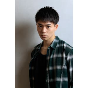 ブルーアッシュ×ナチュラルダウンバング