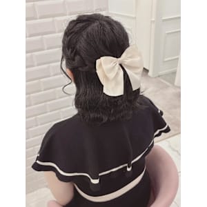 編み込みハーフアップ＊まゆ