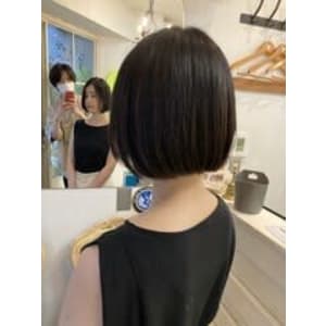 まるみある大人の前髪なしボブ黒髪ボブショートが得意な美容室