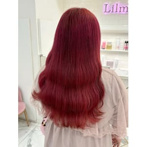 カラーバターでがっつりピンク＊まゆ