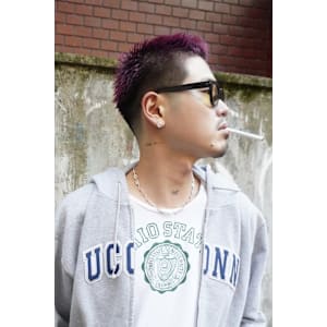 ベリーショートピンクテーパーフェード/keshiki 大名 