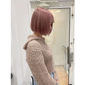 ボブ/ブリーチピンクベージュ/keshiki大名