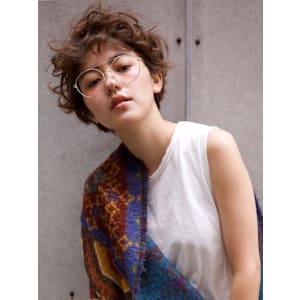 柔らかカーリパーマーショート/keshiki大名