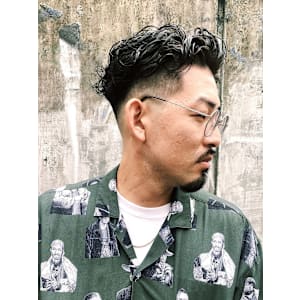 流れるメンズパーマスキンフェードフェード/KOTARO