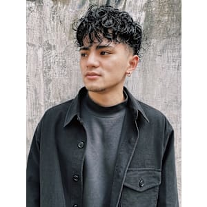 マッシュフェードスパイラルパーマ/keshiki 大名 