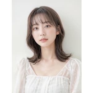 垢抜け大人レイヤーグレージュシースルー