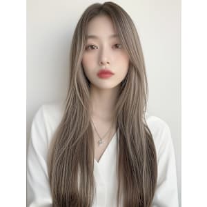 うる艶ロングレイヤーミルクティーベージュ