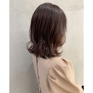 艶カラー/髪質改善カラー/ミディアムヘア