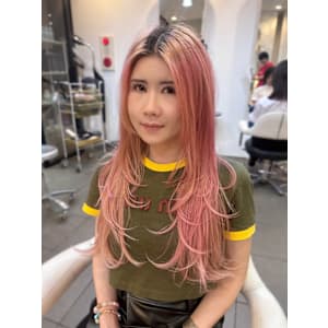 髪質改善グレージュカラーカーキベージュレイヤーロング錦糸町