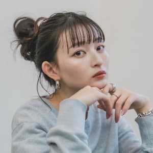 カジュアルヘアアレンジゆるふわヘアセットシースルーバング