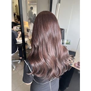 髪質改善グレージュカラーカーキベージュレイヤーロング錦糸町