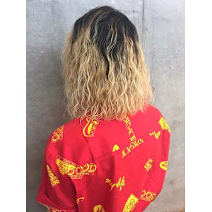 ブリーチ　グランジパーマ　ハードパーマ　ハイトーンボブ