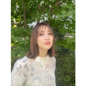 【天神赤坂警固】30代40代切りっぱなしボブ/白髪ぼかし