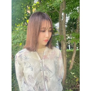 【天神赤坂警固】30代40代外はねボブ/ベージュカラー