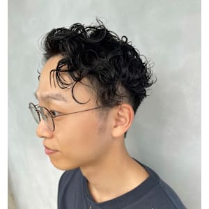 アップバングパーマ/メンズパーマ/ツーブロック