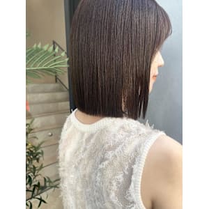 タッセルボブ×結べるボブ×前髪長め×秋カラー×横浜