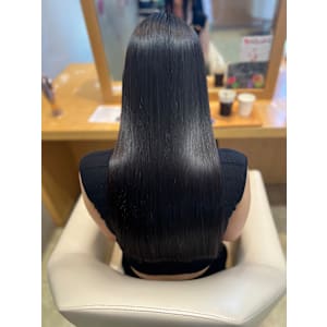 【髪にドラマを】髪質改善ストレート+切りっぱなしカット/美髪