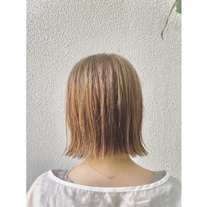 大人可愛い☆ブリーチ切りっぱなし外ハネボブ/keshiki