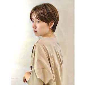 シースルーバング×小顔ショートボブ/keshiki大名