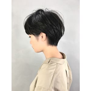 絶壁解消☆黒髪×ひし形ショート/keshiki大名ISSEI