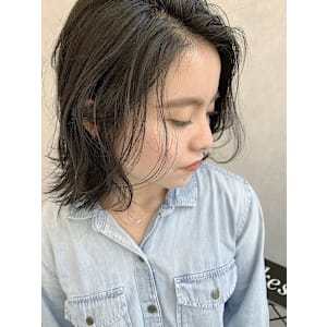 暗くても透け感の出る立体感ボブ/keshiki大名KAZU