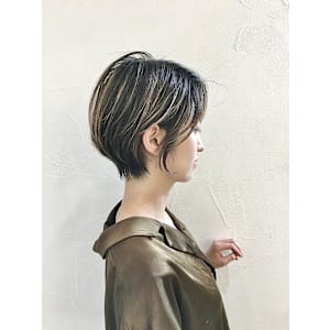 ハイライトショートボブ/keshiki大名ISSEI