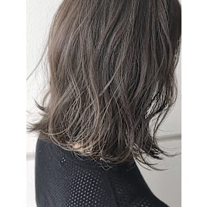 地毛風透け感グレージュ/keshiki大名KAZU