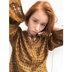 かきあげカジュアルボブ