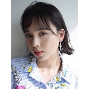 外ハネ暗髪ボブ/keshiki大名