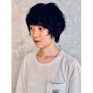 【抜け感】ショートボブ×ゆるふわパーマ