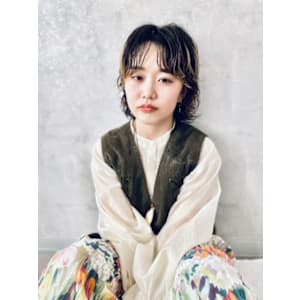 【似合わせ】ウルフパーマ×ハイライト