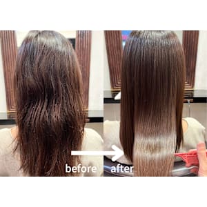 コスメ縮毛矯正】で-10歳の艶髪に★ビフォ-/アフタ-