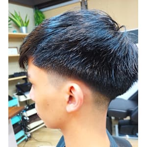 Low taper fade cut