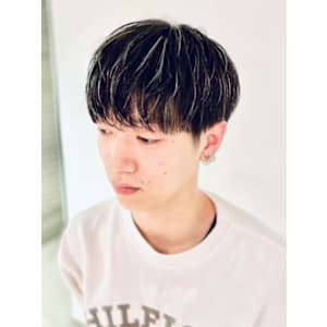 メンズマッシュ×ハイライト