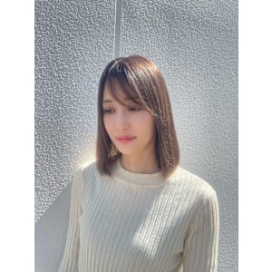 【天神赤坂警固】30代40代切りっぱなしボブ/白髪ぼかし