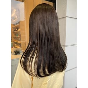 髪質改善カラー マロンブラウン グレージュ 韓国ヘア 