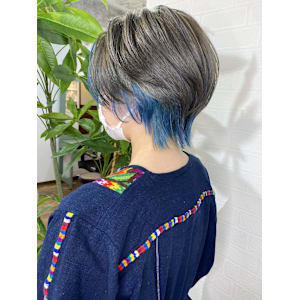 グレーとインナーブルー【飯田淳平】Re:ta Hair